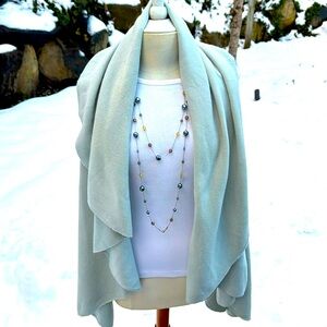 LOOK MINTY BLUE / GREEN RUFFLEY SWEATER VEST - ONE SIZE - NEW!🩵💚